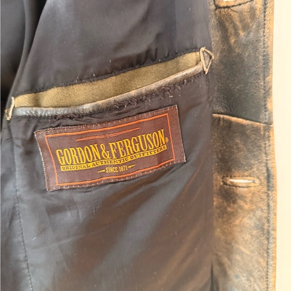 Gordon & Ferguson heirloom leather jacket, Vintage, Distressed (est. 1871 brand) - Picture 2 of 13